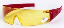 Купить оптом Очки защитные из поликарбоната  желтые СТАНДАРТ (дужки АБС пластик), от производителя в Москве, с доставкой