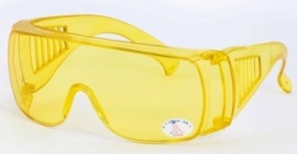 Купить оптом Очки защитные из поликарбоната  желтые ЛЮКС (дужки поликарбонат), от производителя в Москве, с доставкой