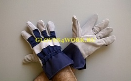 Купить оптом Перчатки спилковые комбинированные ТРАЛ СТАНДАРТ, от производителя в Москве, с доставкой