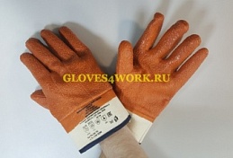 Купить оптом Перчатки нефтемаслобензостойкие утепленные манжет крага АРКТИКА с крошкой, от производителя в Москве, с доставкой