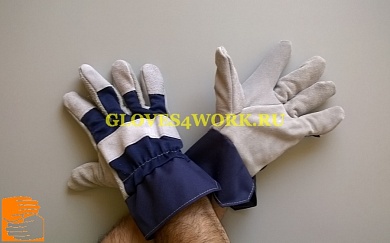 Перчатки спилковые комбинированные ТРАЛ СТАНДАРТ по оптовым ценам в Москве от производителя, с доставкой