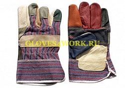 Купить оптом Перчатки кожаные комбинированные РАДУГА СТАНДАРТ , от производителя в Москве, с доставкой