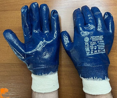 Перчатки трикотажные х/б с полным нитриловым покрытием мягкий манжет р. 11 (упаковка 288 пар) по оптовым ценам в Москве от производителя, с доставкой
