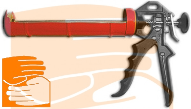 Пистолет для силикона Полукорпусной ПРОФИ по оптовым ценам от производителя, с доставкой