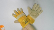 Перчатки спилковые комбинированные с усиленным наладонником ДОКЕР СТАНДАРТ по оптовым ценам от производителя, с доставкой