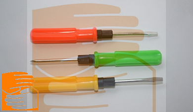 Отвертка 2в1 (с намагниченным наконечником, желтая, зеленая, красная), 3 мм по оптовым ценам от производителя, с доставкой