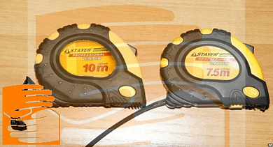 Рулетка Стандарт (Прорезиненная, с магнитом), 3мx19мм по оптовым ценам от производителя, с доставкой