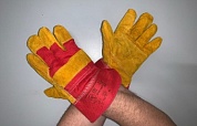 Перчатки спилковые комбинированные с усиленным наладонником РУССКИЙ СТИЛЬ ЛЮКС р.10,5 (упаковка 120 пар) по оптовым ценам от производителя, с доставкой