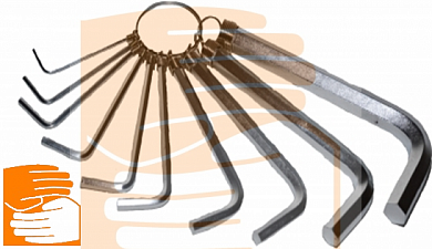 Набор ключей имбусовых на кольце шесигранник 8шт, 1,5-6мм по оптовым ценам от производителя, с доставкой