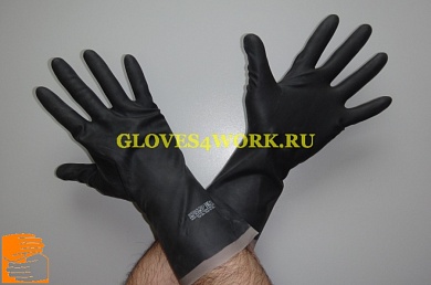Перчатки кислотощелочестойкие КЩС тип 2 (АЗРИ) по оптовым ценам в Москве от производителя, с доставкой