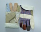 +++Перчатки кожаные комбинированные утепленные РАДУГА ЛЮКС (мебельная кожа)