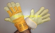 +++Перчатки кожаные комбинированные утепленные (СИНТЕПОН) ЮКОН ПРЕМИУМ (кожа лайкового дубления) по оптовым ценам от производителя, с доставкой