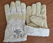 Купить оптом 10.12.2023+++++Перчатки спилковые комбинированные утепленные ТРАЛ ЛЮКС CERVA р. 10,5 (упаковка 120 пар), от производителя, с доставкой