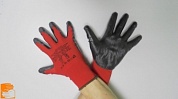 Перчатки нейлоновые 13 кл. красные с черным нитриловым покрытием СОФИЯ ЛЮКС EAC р. 9 по оптовым ценам от производителя, с доставкой