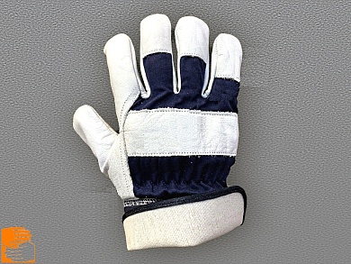 Перчатки кожаные комбинированные (кожа лайкового дубления) ХВАТКА ЛЮКС по оптовым ценам от производителя, с доставкой