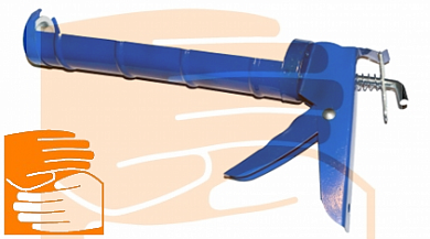 Пистолет для силикона Полукорпусной Стандарт (синий) по оптовым ценам от производителя, с доставкой